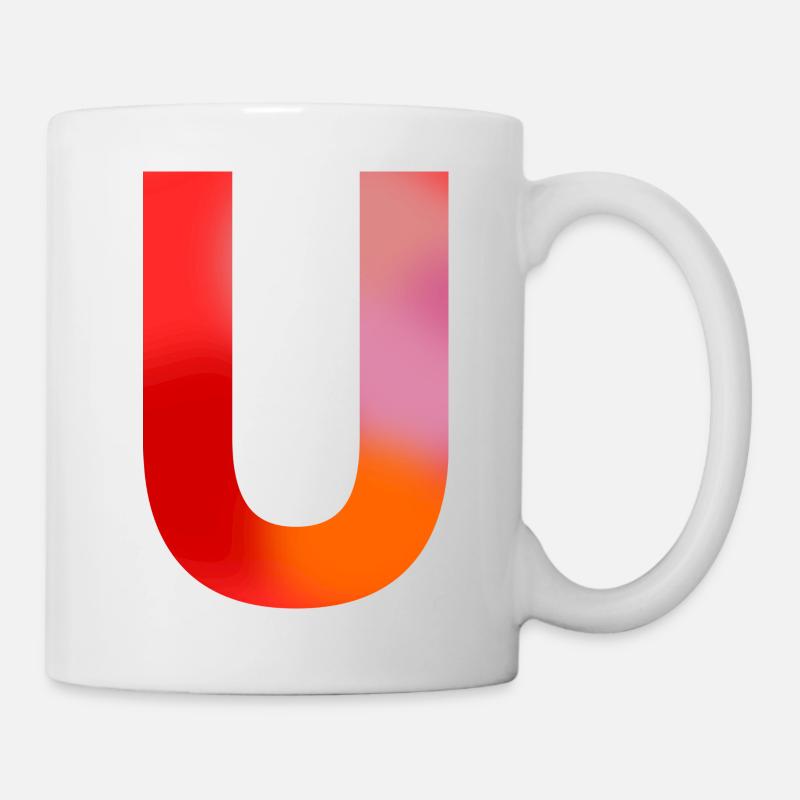 LETTRE U - Mug blanc - blanc