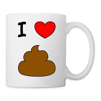 Ich HERZ KACKE - Tasse - Weiß - Rechts