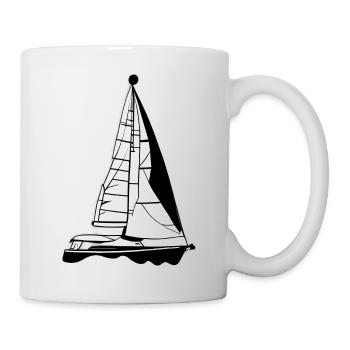 Voile, Voilier, Voile, Voilier - Mug blanc - blanc - Droite