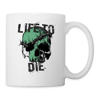 La vie à mourir b - Mug blanc - blanc - Droite