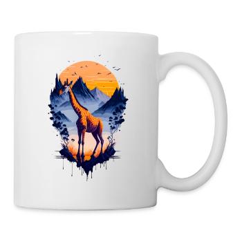 Belle girafe abstraite - Mug blanc - blanc - Droite