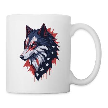 Wolf - Tasse - Weiß - Rechts