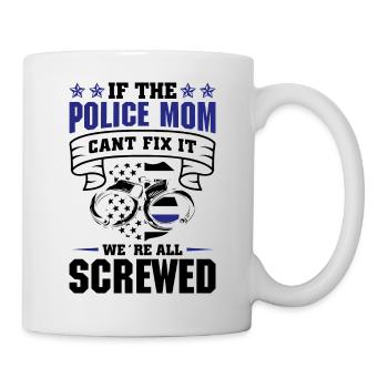 Polizei Polizist Polizeibeamte - Tasse - Weiß - Rechts