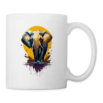 Éléphant - Mug blanc - blanc - Droite