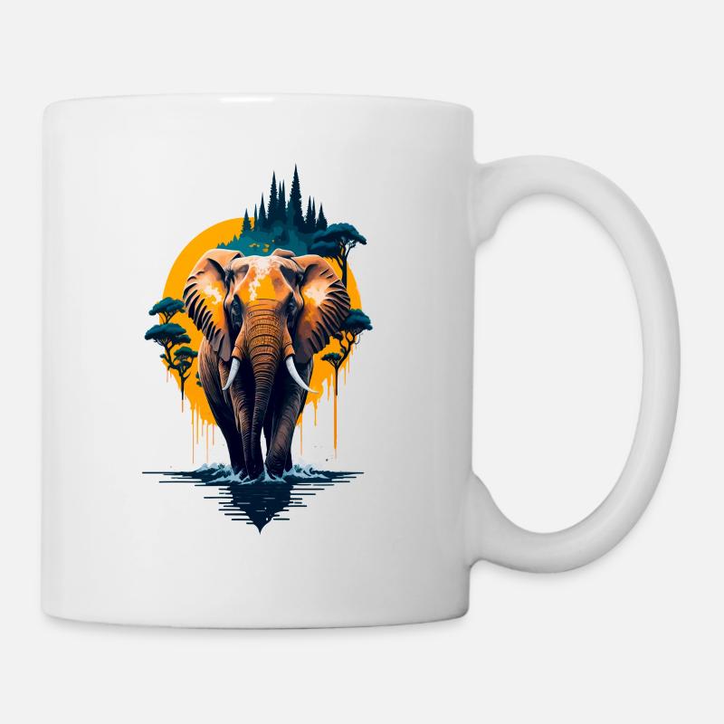 Elefant - Tasse - Weiß
