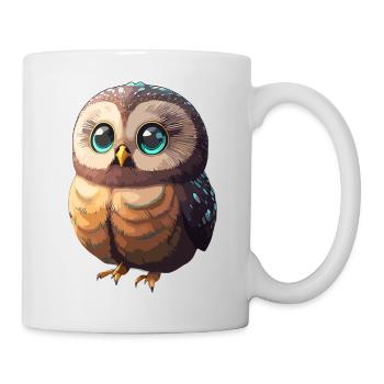 hibou mignon - Mug blanc - blanc - Droite