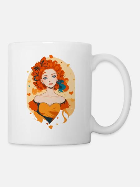 Lady Orange - Tasse - Weiß