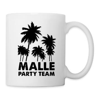 malle party team - Tasse - Weiß - Rechts