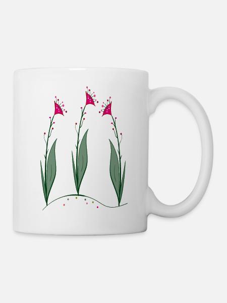 Blüten, Flowers - Tasse - Weiß
