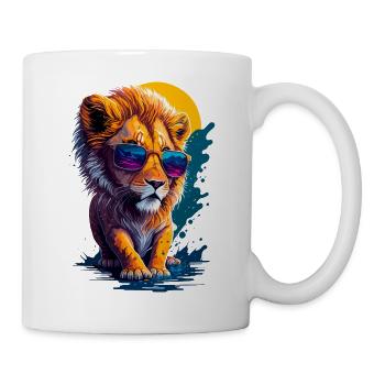 Mignon bébé lion - Mug blanc - blanc - Droite