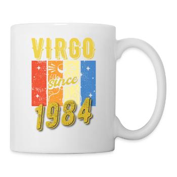 Vierge 1984 Cadeau d’anniversaire du zodiaque - Mug blanc - blanc - Droite