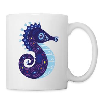 Meerestiere - Tasse - Weiß - Rechts
