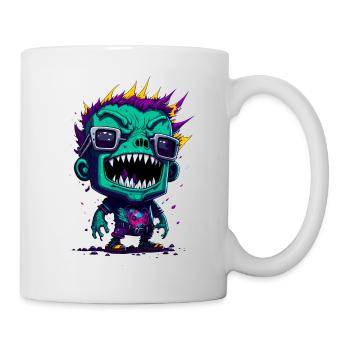 Bunter cooler Zombie - Tasse - Weiß - Rechts