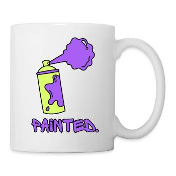 Peint - Vert/Violet - Mug blanc - blanc - Droite