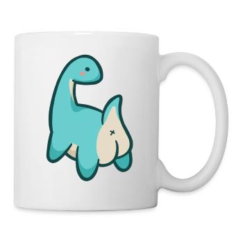 hugadino playful dino, cute dinosaur - Mug - white - Right