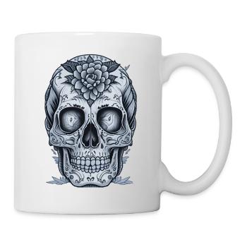Schädel - Tasse - Weiß - Rechts