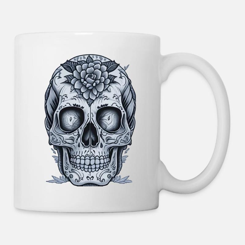 Schädel - Tasse - Weiß