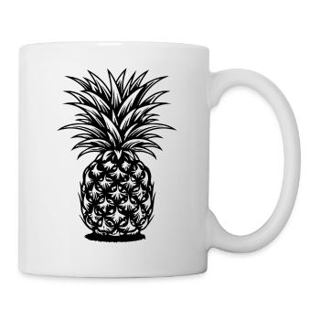 Ananas - Tasse - Weiß - Rechts