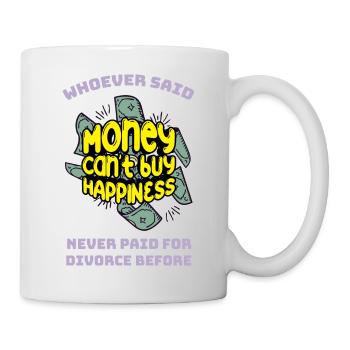 Lustiges Scheidung Glücklich Geschieden und - Tasse - Weiß - Rechts