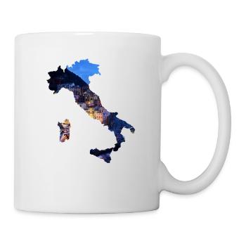 Italy Silhouette with Amalfi Coast Landscape - Mug - white - Right