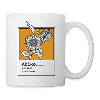 Sonnenblume Akiko - Tasse - Weiß - Rechts