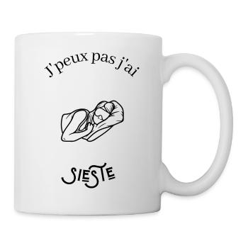 J'peux pas j'ai sieste - Mug blanc - blanc - Droite
