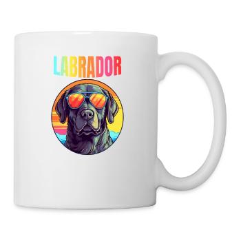 Cool Retro Labrador - Mug blanc - blanc - Droite