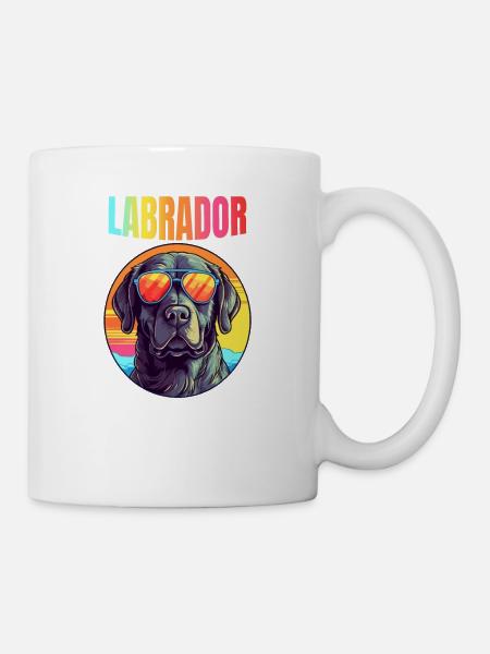 Cool Retro Labrador - Tasse - Weiß