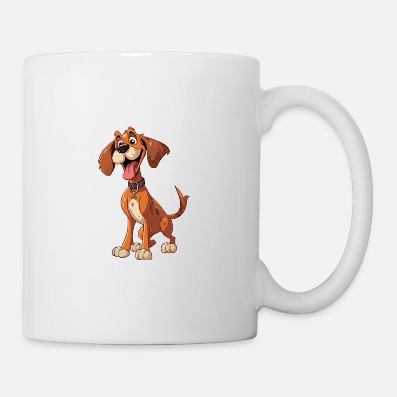 Happiness is a Wagging Tail - Tasse - Weiß