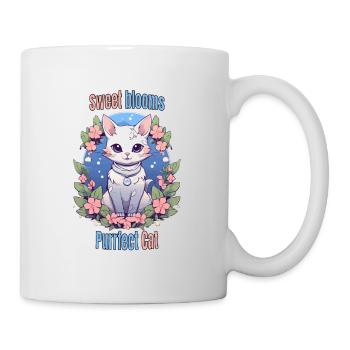 Sweet Blooms Purrfect Cat - Mug blanc - blanc - Droite