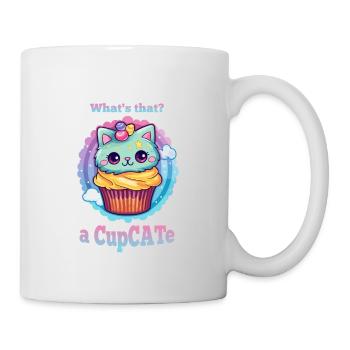 Sweet CupCATe - Cute Cupcake Cat Design - Tasse - Weiß - Rechts