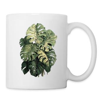 Large Monstera variegata - Collecteur de plantes - Mug blanc - blanc - Droite
