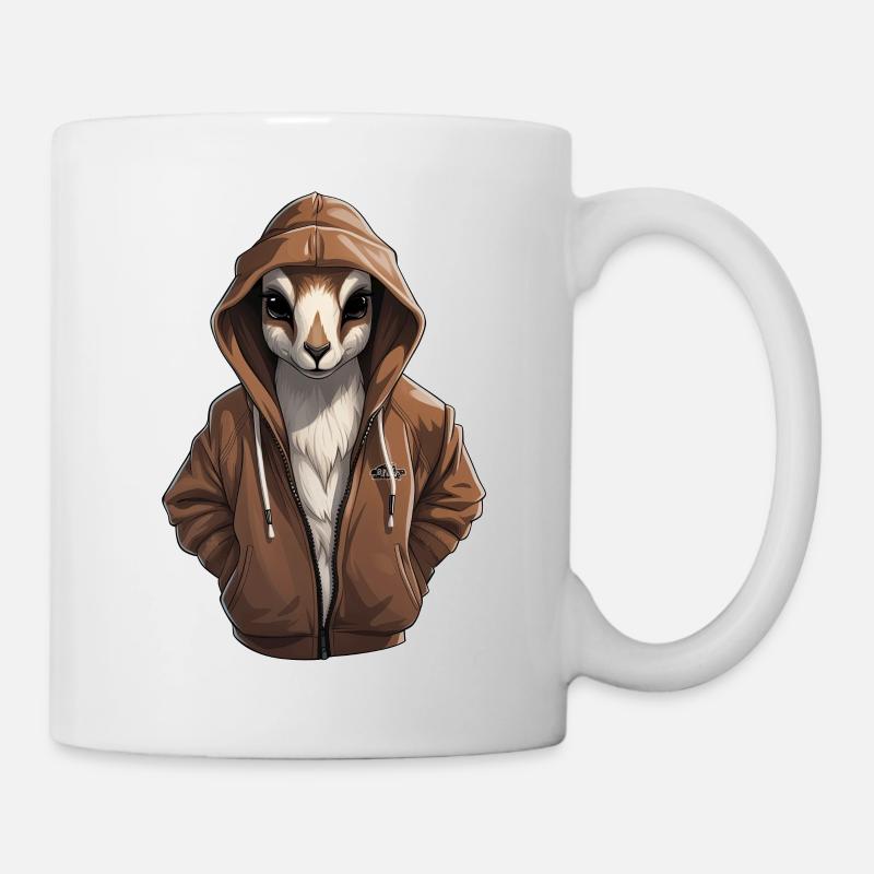 Cool Antelope in casual clothing - Mug - white