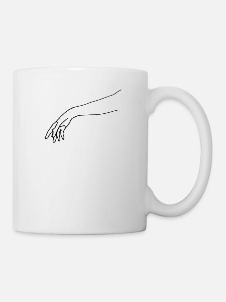 Reaching Out #1 (Black) - Mug - white