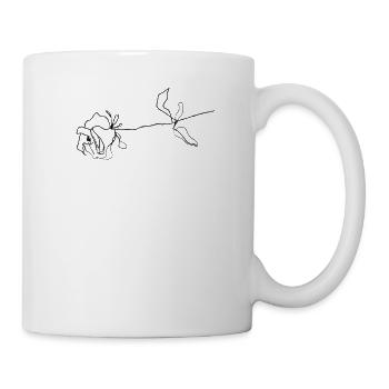 Rose #3 (Schwarz) - Tasse - Weiß - Rechts