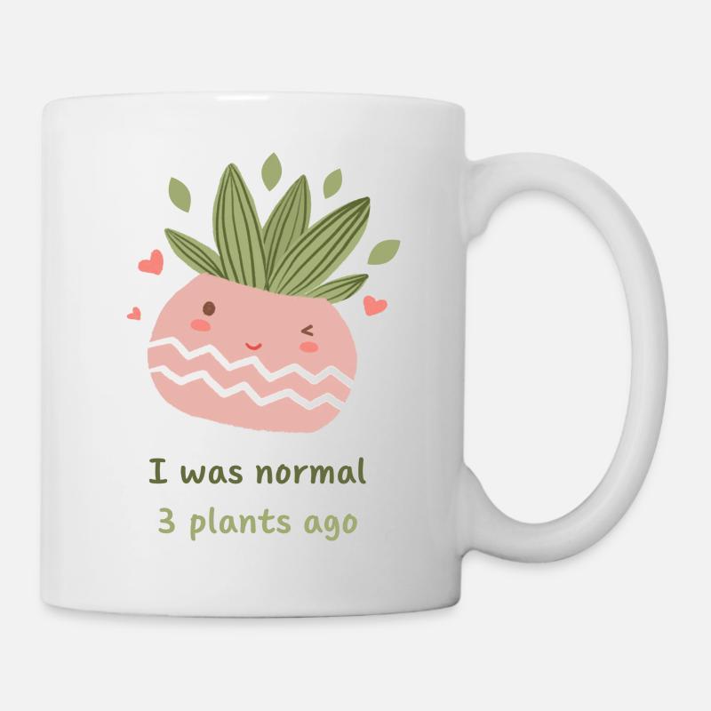 J’étais normal il y a 3 plantes - Mug blanc - blanc