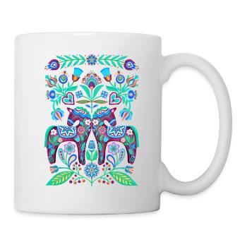 Suède Suède Scandinavie nordique Dala Viking Horse - Mug blanc - blanc - Droite