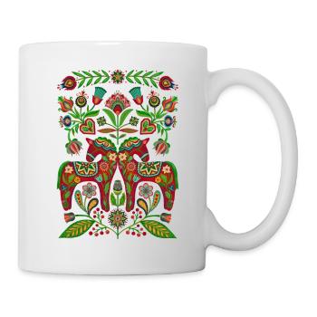 Suède Suède Scandinavie nordique Dala Viking Horse - Mug blanc - blanc - Droite