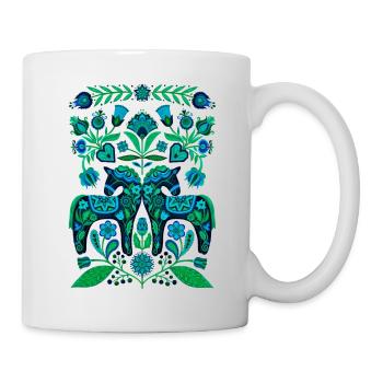 Suède Suède Scandinavie nordique Dala Viking Horse - Mug blanc - blanc - Droite