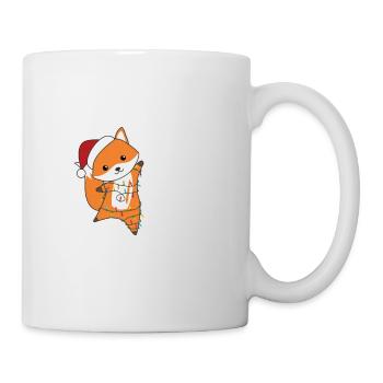 Renard Noël Neige Hiver Animaux Renards - Mug blanc - blanc - Droite