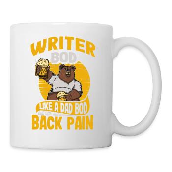 Écrivain Bod Like A Dad Bod Drôle Citation d’auteur - Mug blanc - blanc - Droite
