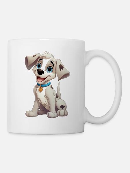 Dog Doggy Dog Lover Animal Cartoon Comic - Mug blanc - blanc