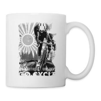 Cyclist cycling bmx bike sport mountain bike hobby - Mug - white - Right