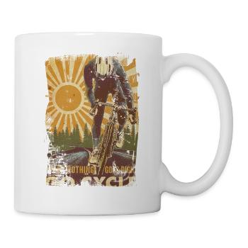 Cyclist cycling bmx bike sport mountain bike hobby - Mug - white - Right