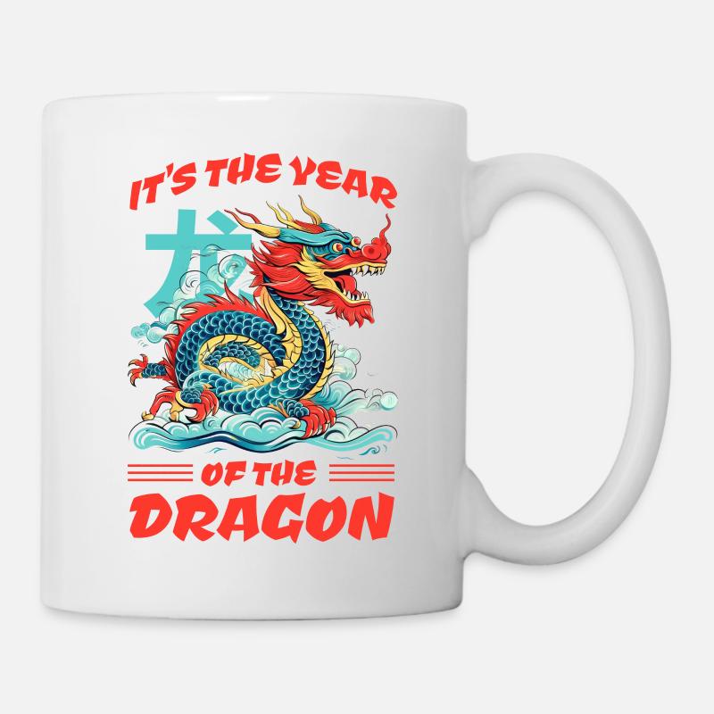 Chinesisches Neujahr Drache Vietnam I Geschenk - Tasse - Weiß