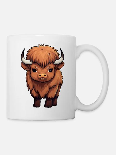 Baby Bison Büffel - Tasse - Weiß