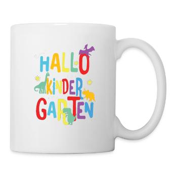 lustiges und farbenfrohes Kindergarten T-Shirt - Tasse - Weiß - Rechts