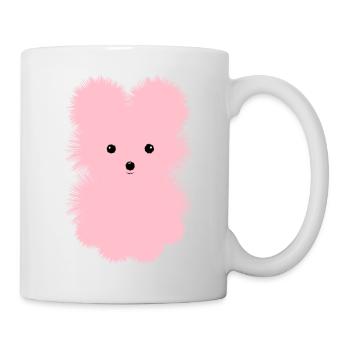 CUTE PINK BABY POMERANIAN DOG ILLUSTRATION - Tasse - Weiß - Rechts