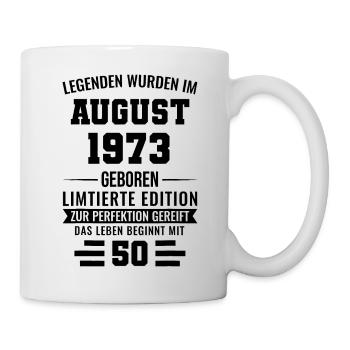 Legends Was Born in August 1973,50th Birthday - Mug blanc - blanc - Droite