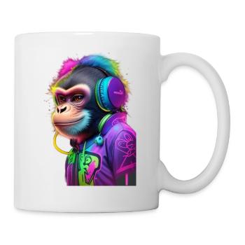 monkey music graffiti - Mug blanc - blanc - Droite